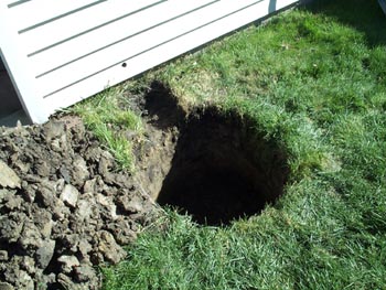 Hole for the stand