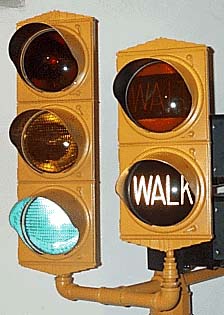 Aluminum Crouse Hinds Art Deco Pedestrian WAIT WALK Signal 8 inch lenses