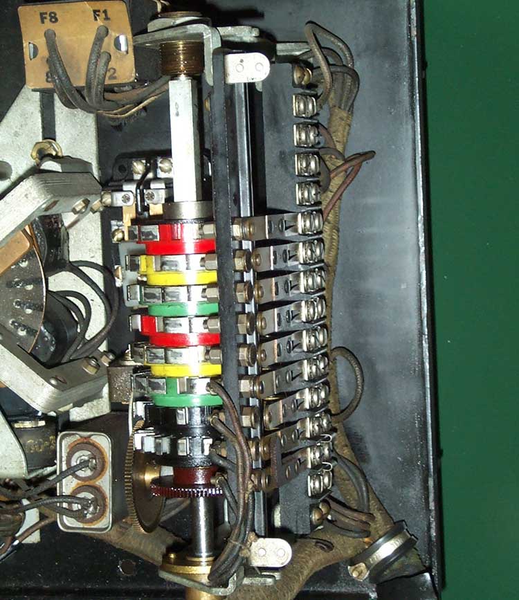 Close up of Crouse Hinds KS controller camshaft.