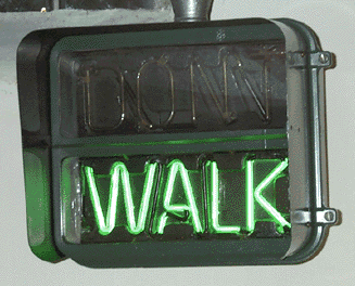 Econolite Neon Exposed Tube DON'T WALK/WALK signal