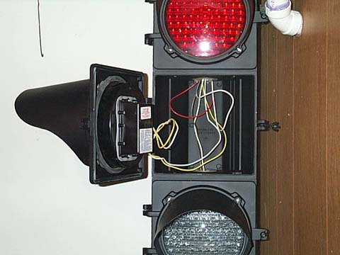 Inside a signal with LEDs